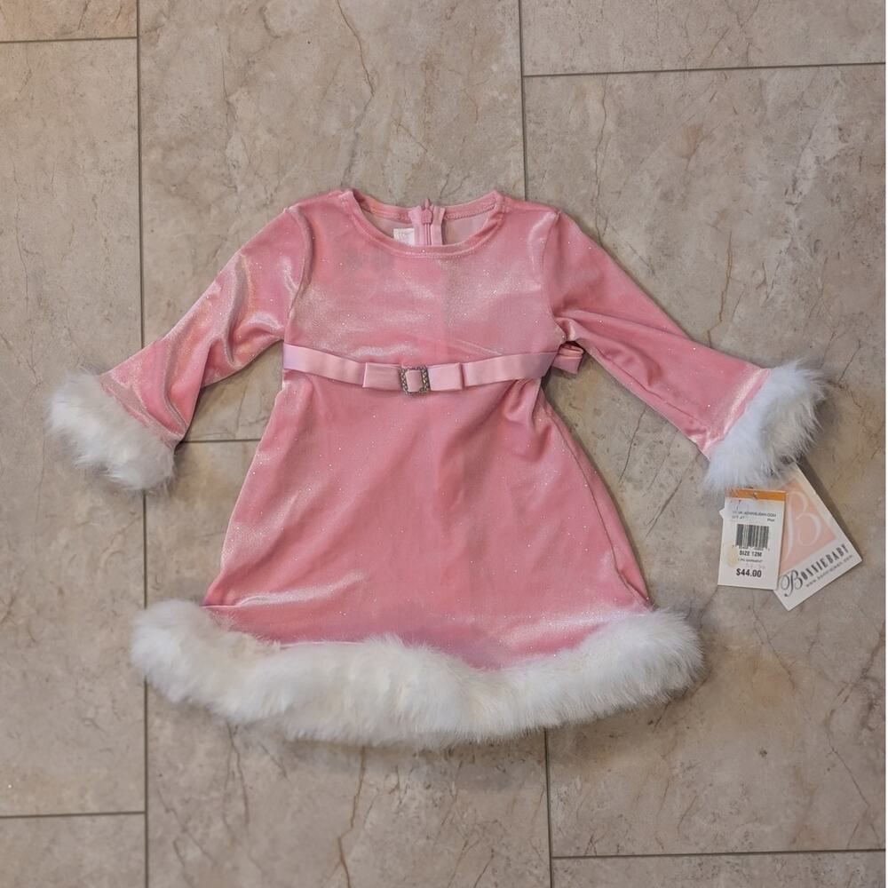 Bonnie Baby Girls Pink Dress - New with Tags, Size 12 Months